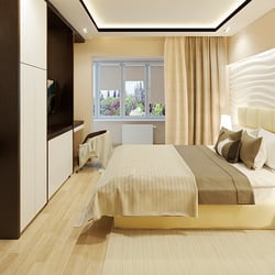 Уютная спальня — example of a freelancer's portfolio in the category Interior design